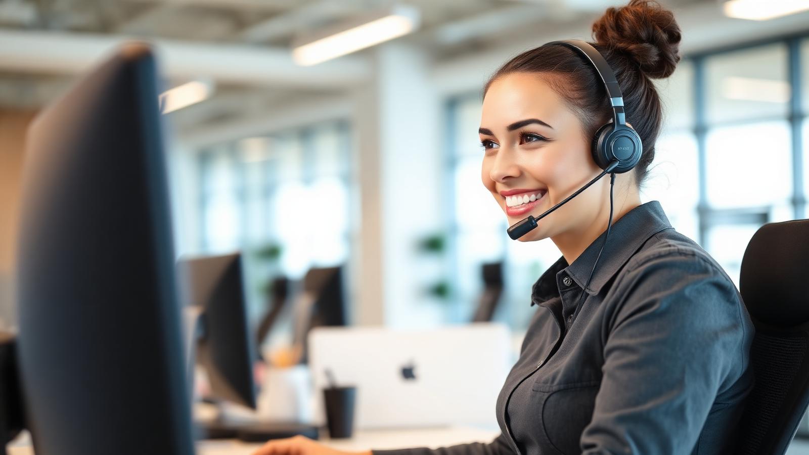 Friendly customer service representative ready to help